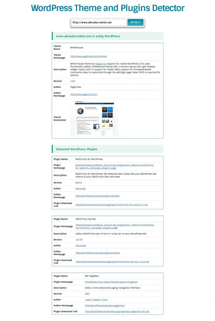 wordpress-theme-and-plugins-detector-webmaster-tools
